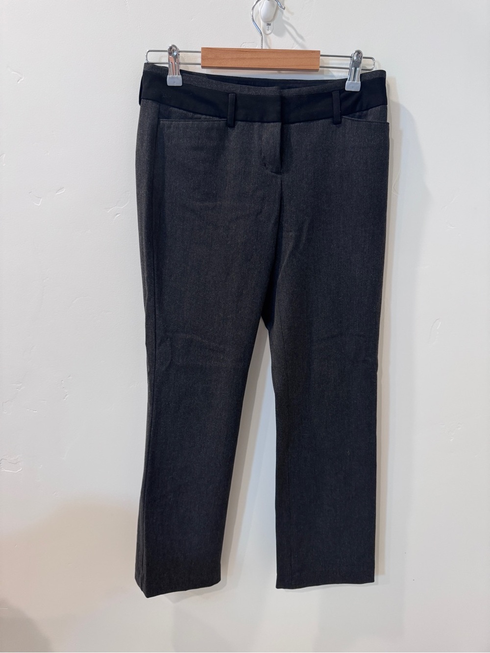 Express Editor Women's Charcoal Straight-Leg trousers